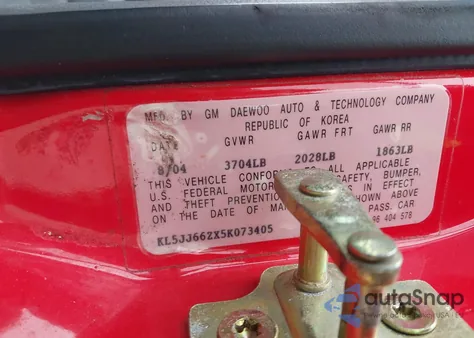 2005 Suzuki Reno Ex/Lx из США, поврежденный, VIN KL5JJ66ZX5K073405